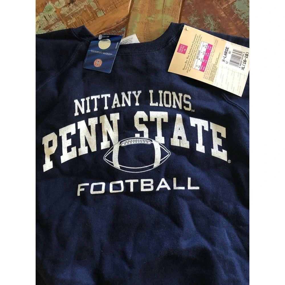 Penn State Nittany Lions Football Crewneck Hanes Shirt PSU Women's XL - Picture 2 of 4